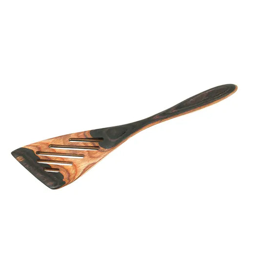 8" Natural Pakka Mini Slotted Spatula