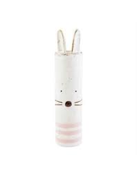 Pink Stripe Bunny Vase