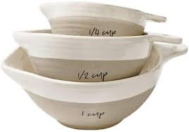 Set of 3 Stoneware Measuring Cups