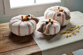 Small Striped Grain Sack Pumpkin