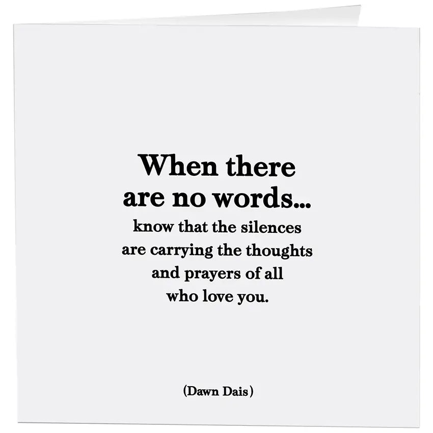 There Are No Words Sympathy Card