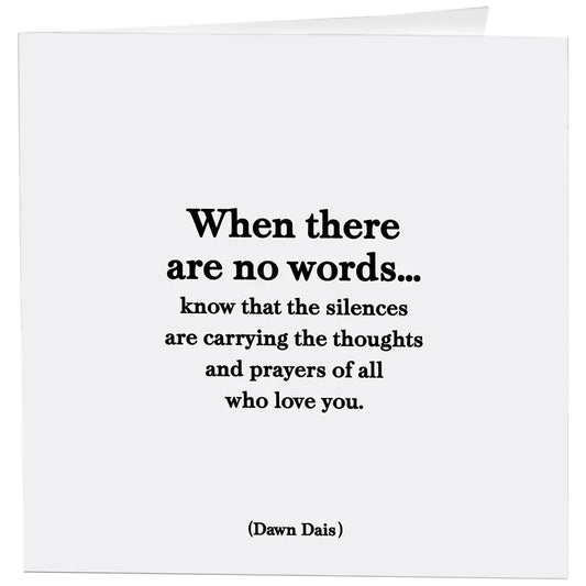 There Are No Words Sympathy Card