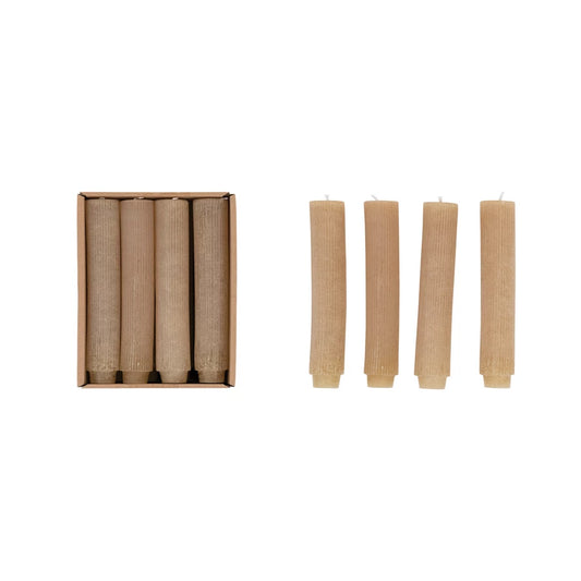 Unscented Pleated Taper Candle (Natural)