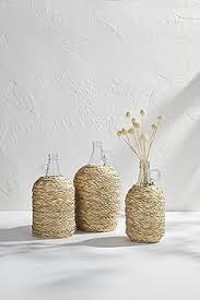MEDIUM WOVEN GLASS VASES