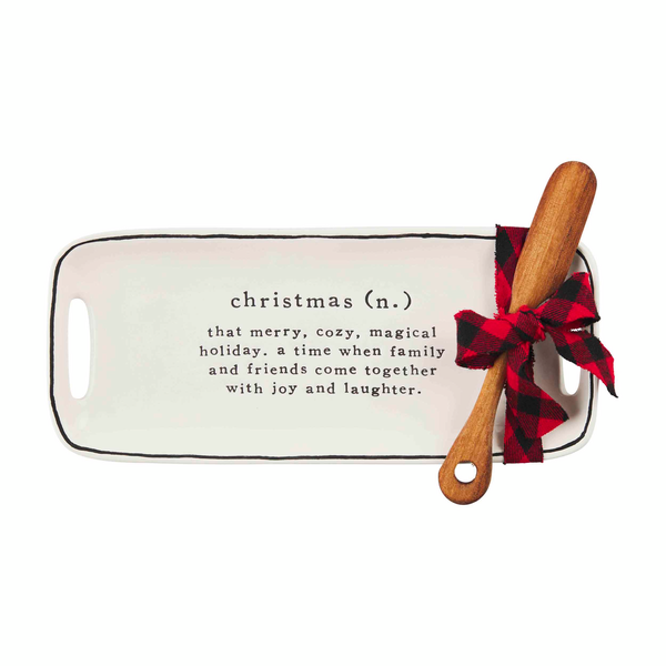 Warm Christmas Sentiment Everything Plate Set