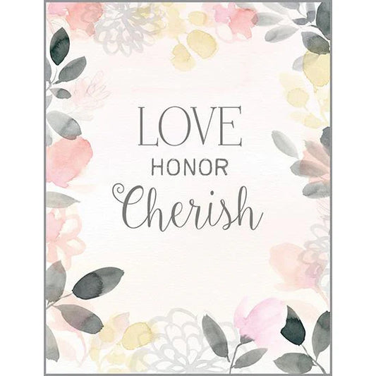 Wedding card - Love Honor Cherish