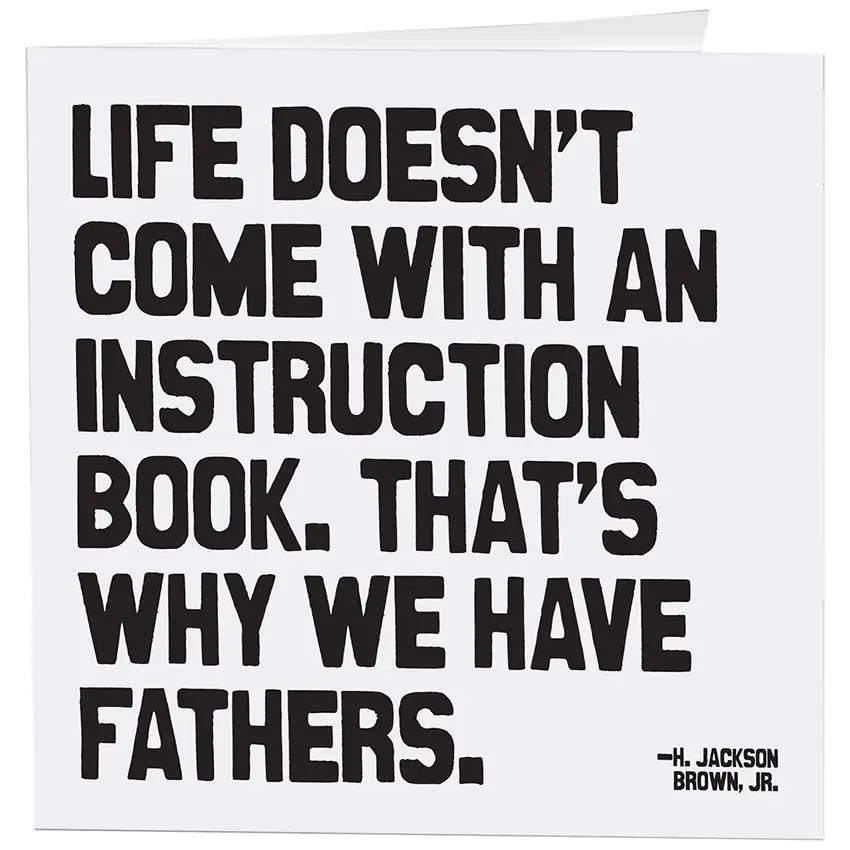 Why We Have Fathers Instruction Book Card