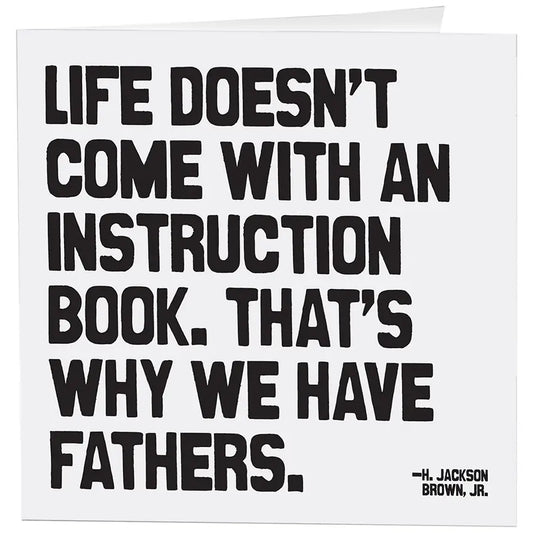 Why We Have Fathers Instruction Book Card