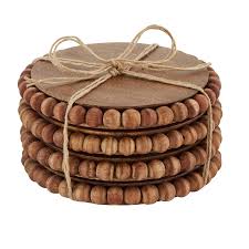Wood Beaded Coasters