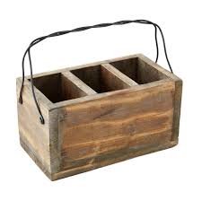 Wood Utensil Holder 3 Section