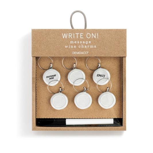 Write On Wine Charms