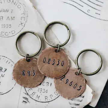 47591 Zip Code Key Chain