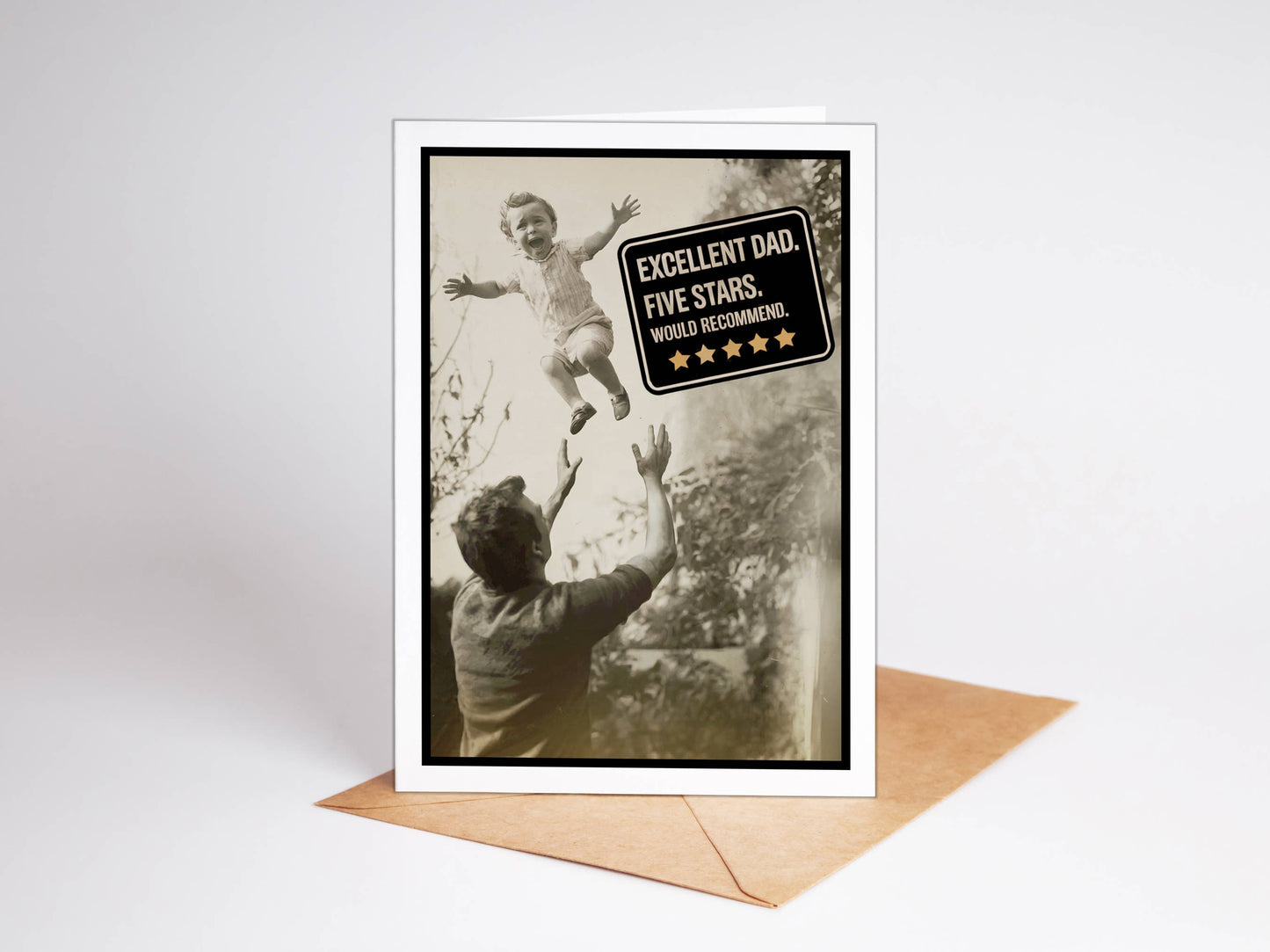 Five Stars  Funny Fathers Day Cards ,Made in US