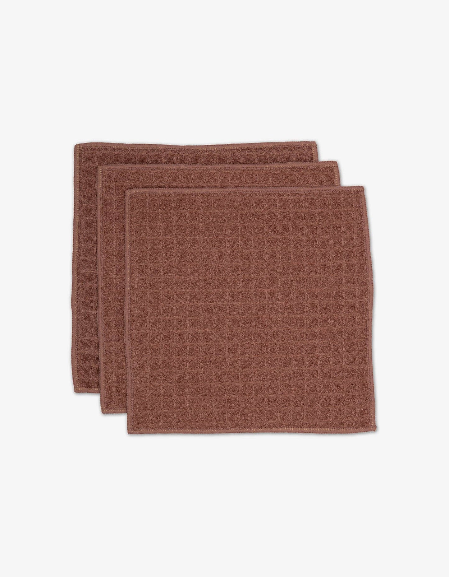 Dusty Rose Waffle Washcloth Set