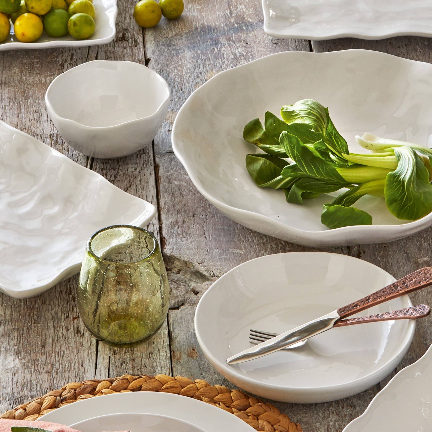 Formoso Divided Dish White Stoneware