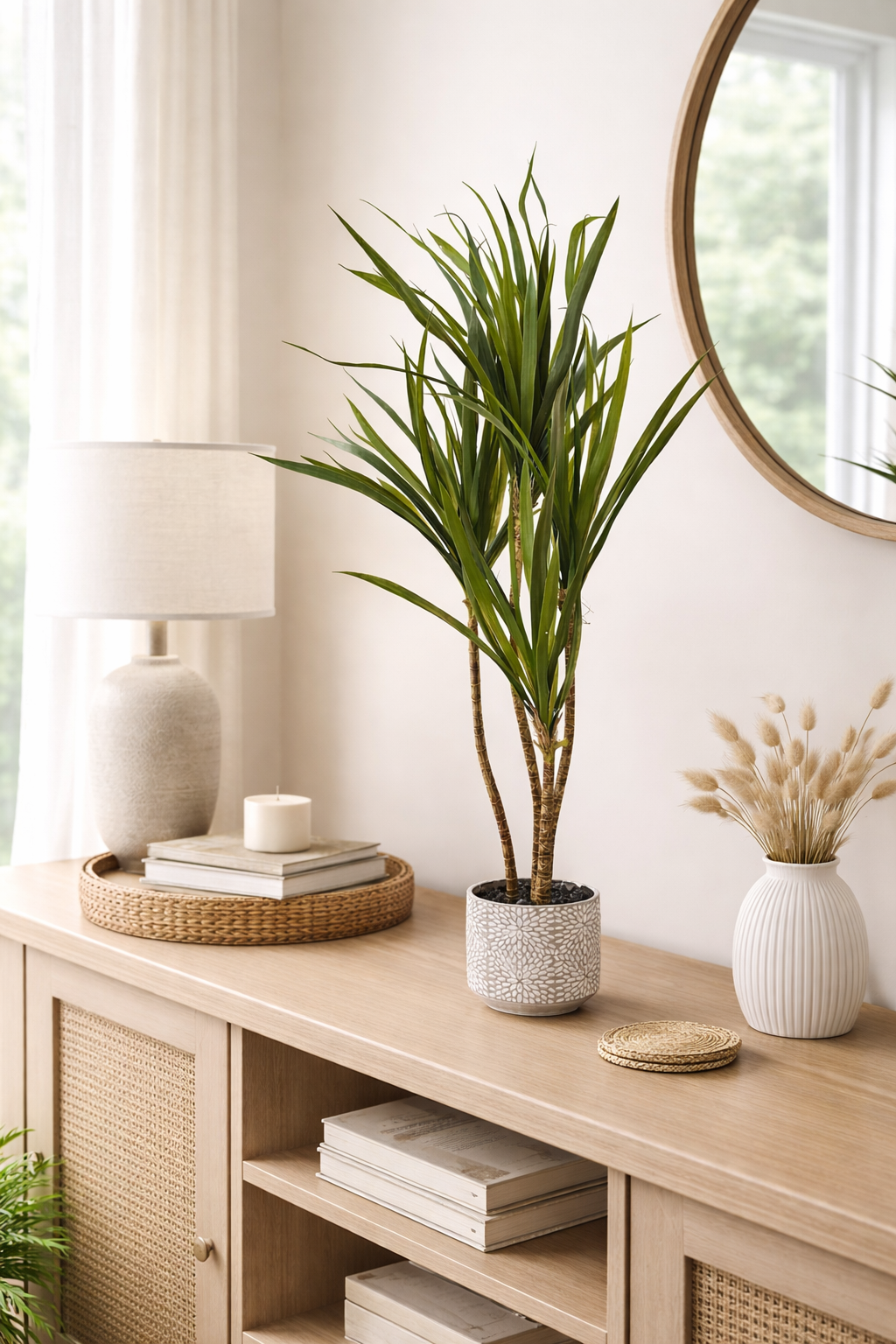 Artificial Dracaena Tree in Ceramic Decorative Pot