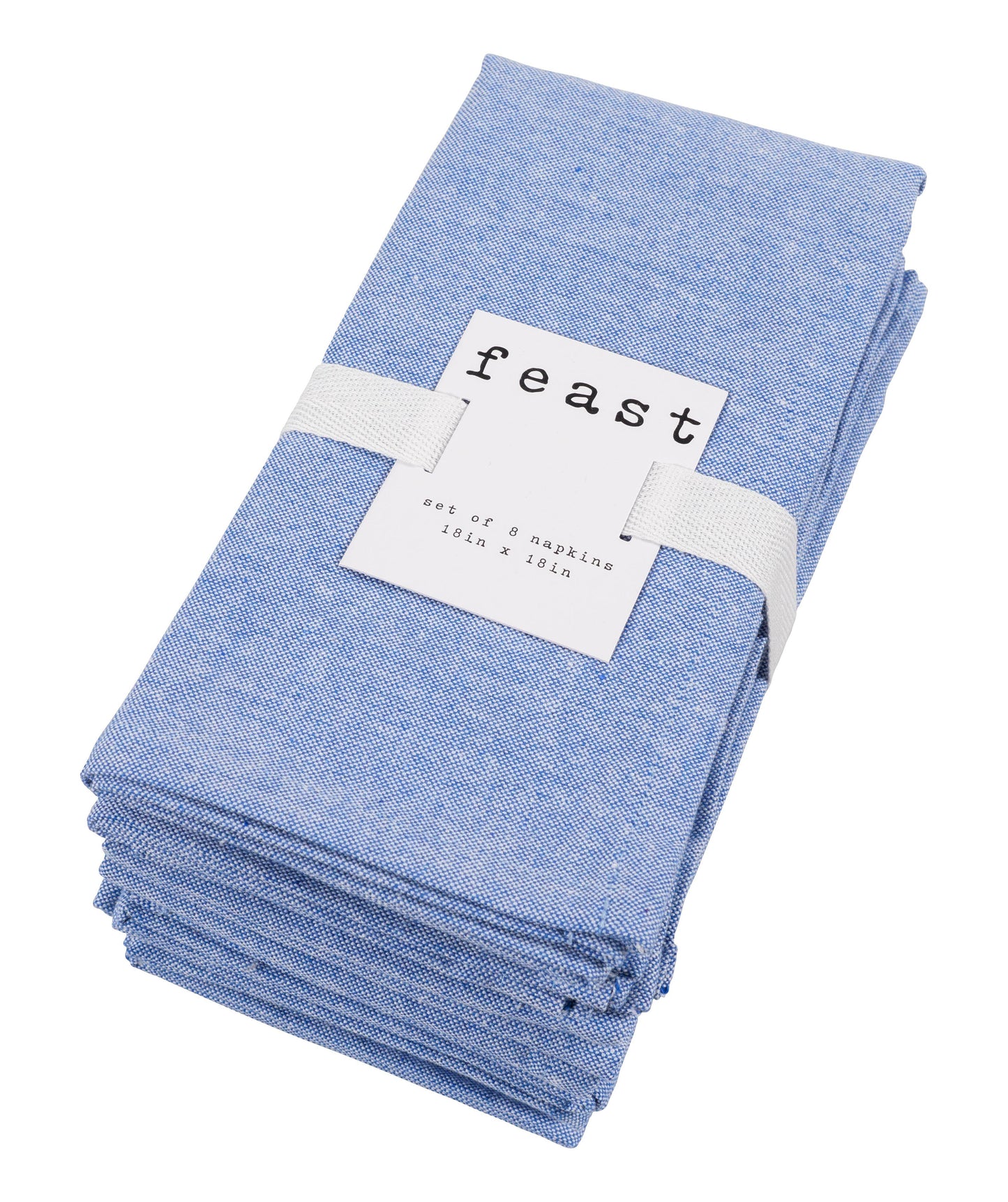 Overbrook Chambray Napkin Set Of 8: Gray