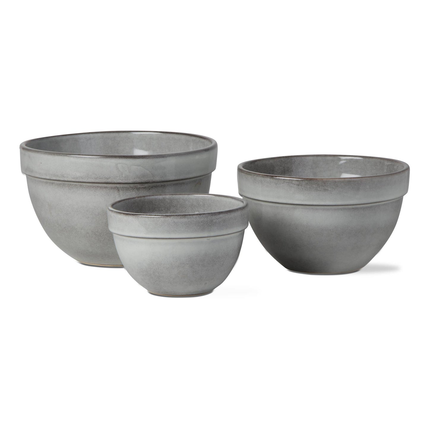 Stinson Bowl Set/3 Light Gray Stoneware Everyday