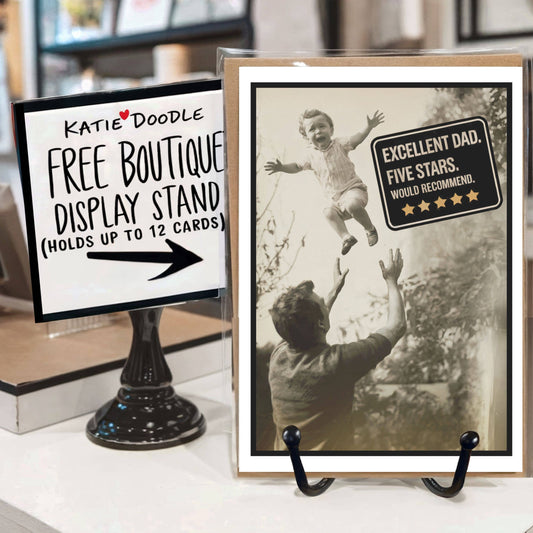 Five Stars  Funny Fathers Day Cards ,Made in US