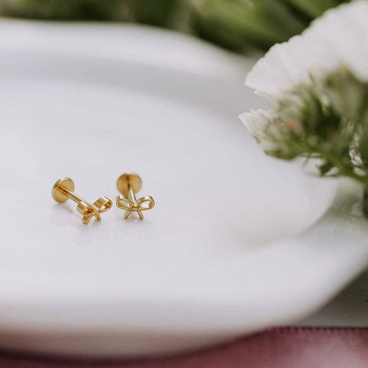 Bow Flat Back Studs
