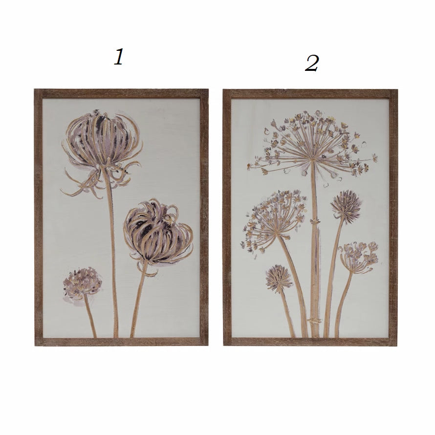 Wall Decor with Flower, 2 Styles 1 pc