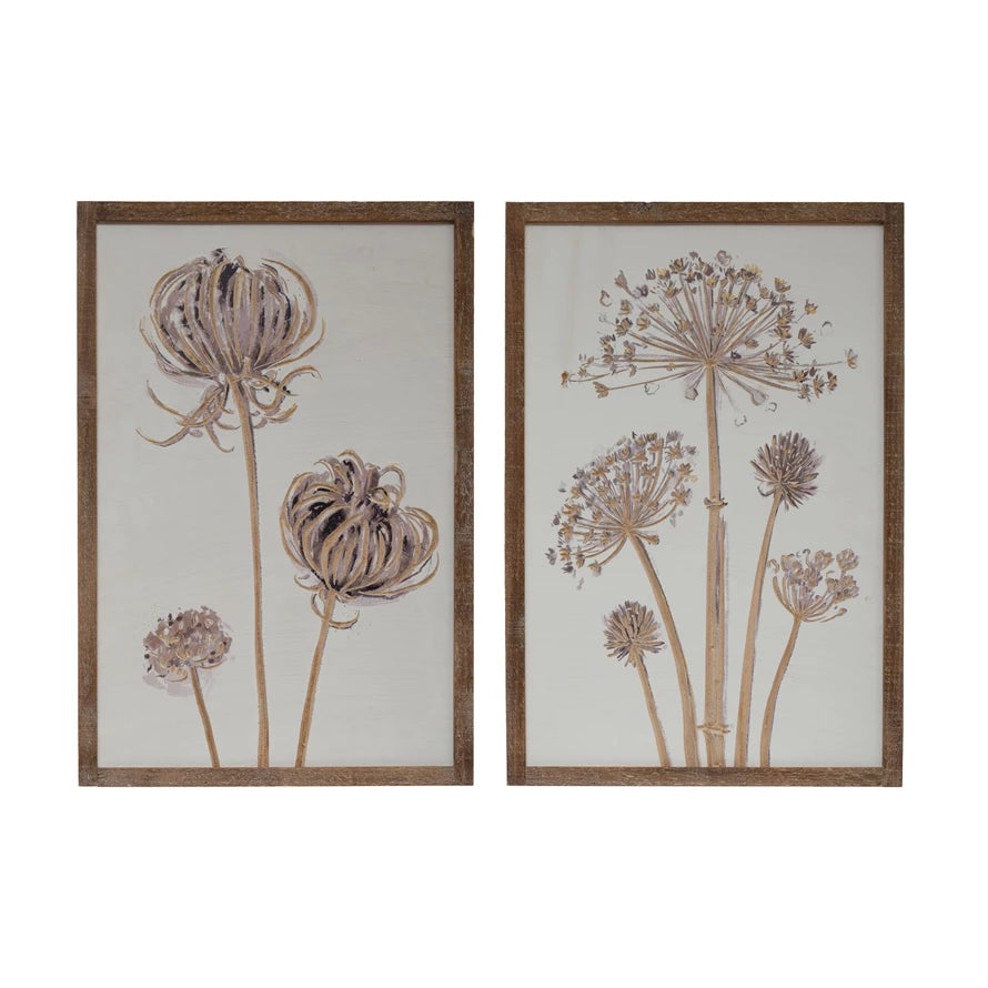 Wall Decor with Flower, 2 Styles 1 pc