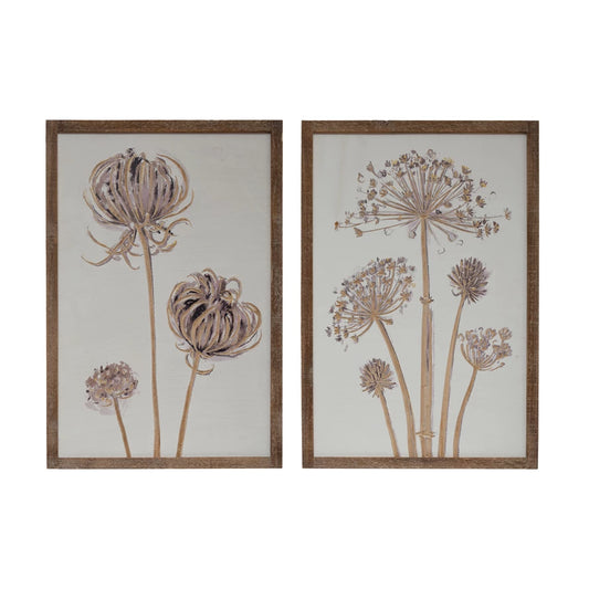 Wall Decor with Flower, 2 Styles 1 pc