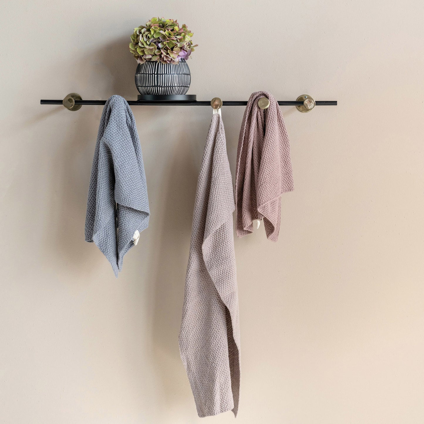 Metal Wall Hook with Shelf and Hooks