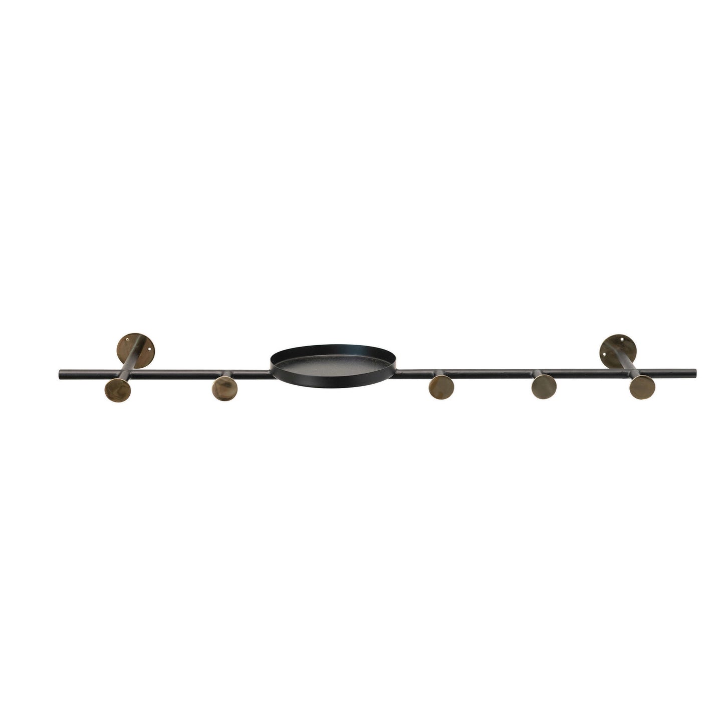 Metal Wall Hook with Shelf and Hooks
