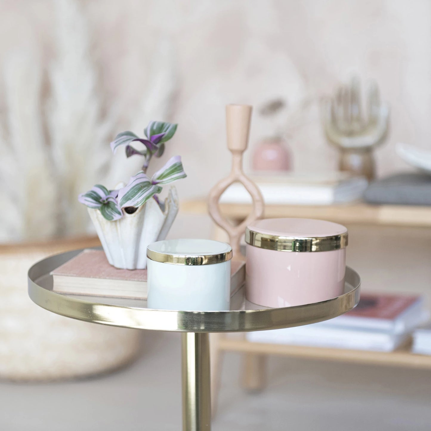 Decorative Enameled Metal Box w/ Lid