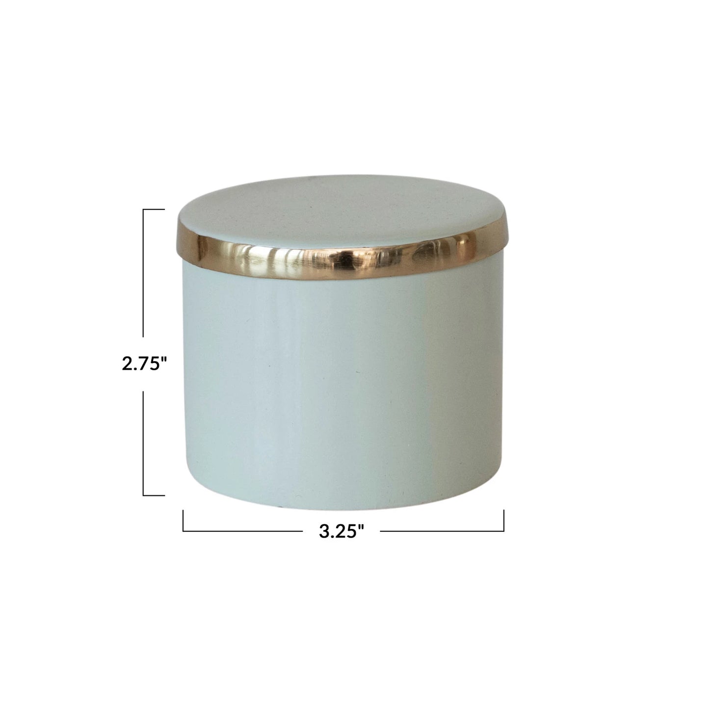 Decorative Enameled Metal Box w/ Lid