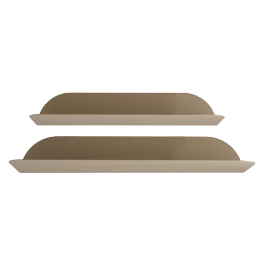 Metal Floating Wall Shelves, Nude Color (Hangs Two Ways)