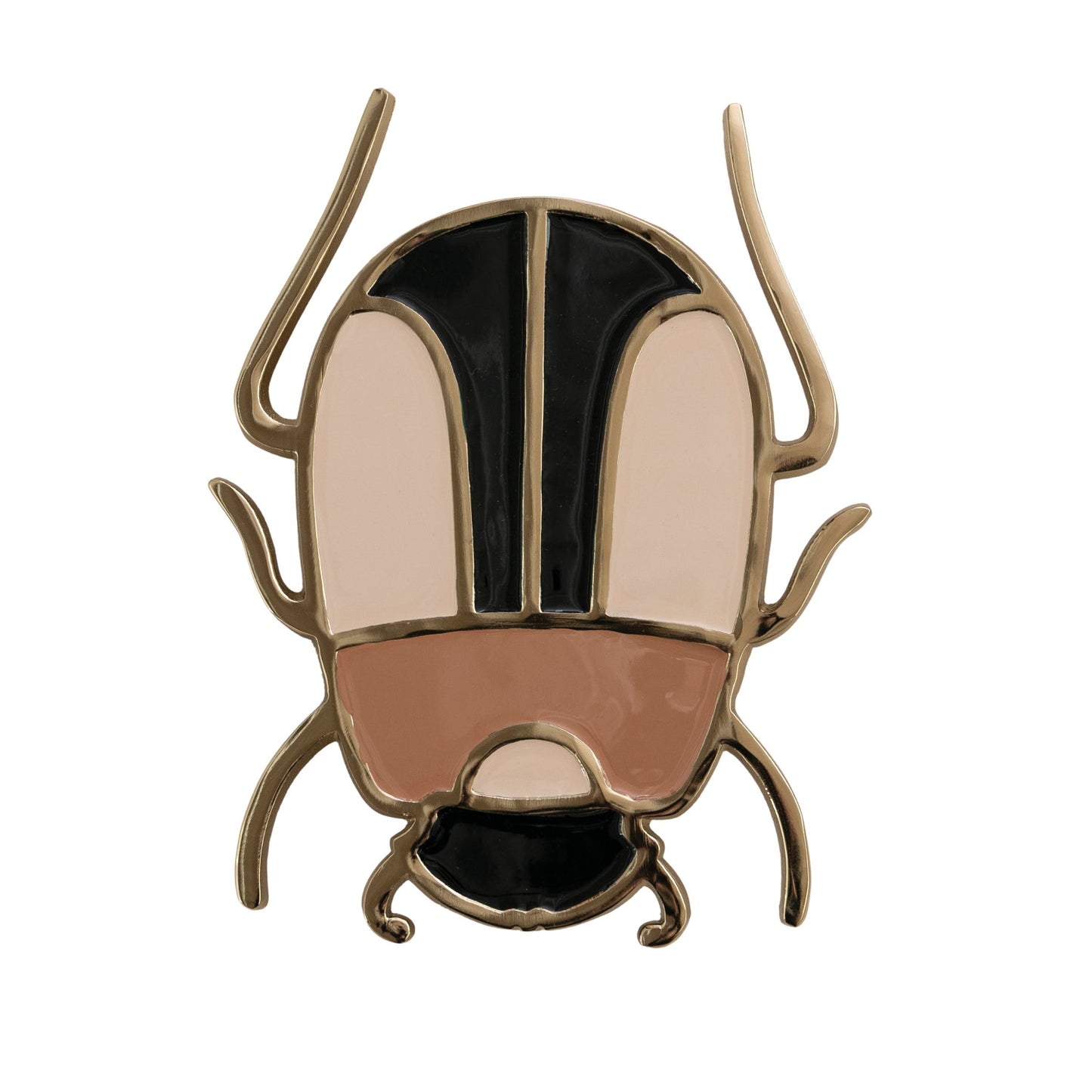 Enameled Cast Aluminum Beetle Shaped Trivet