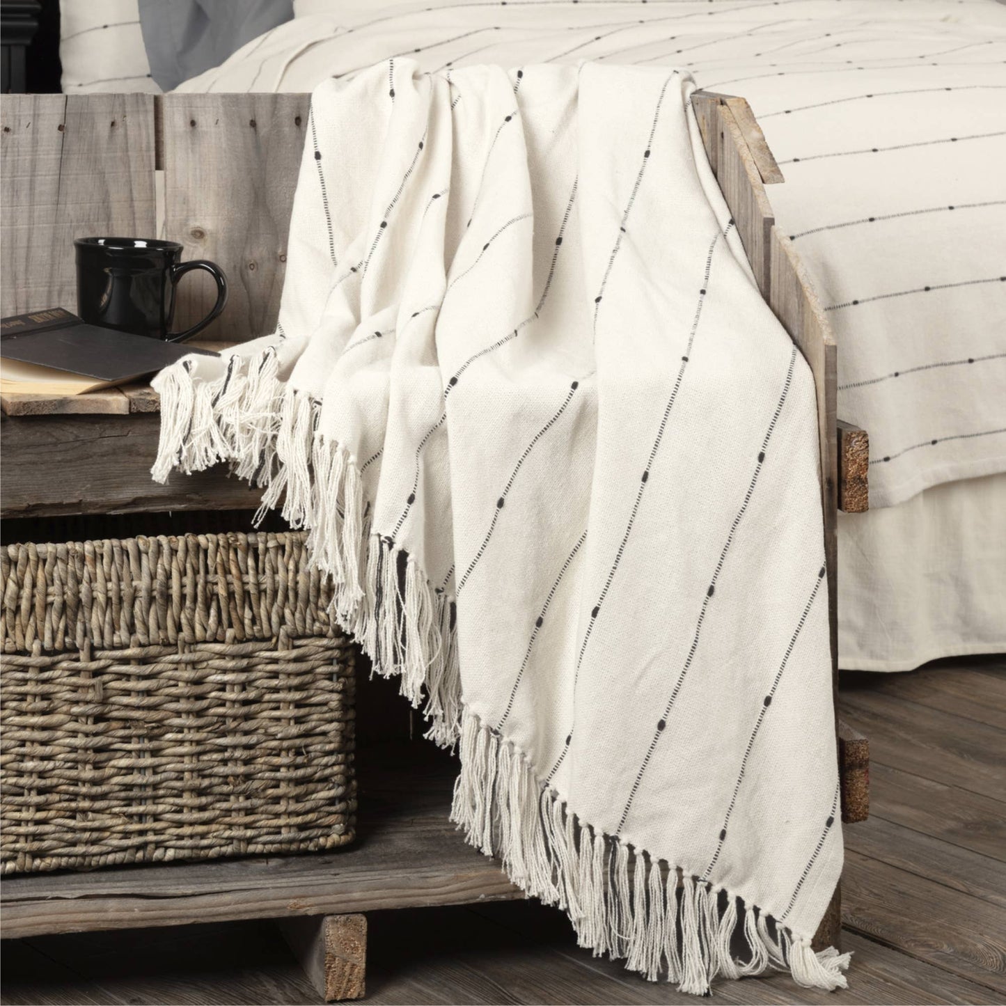 Farmcloth Stripe Throw 70Lx55W