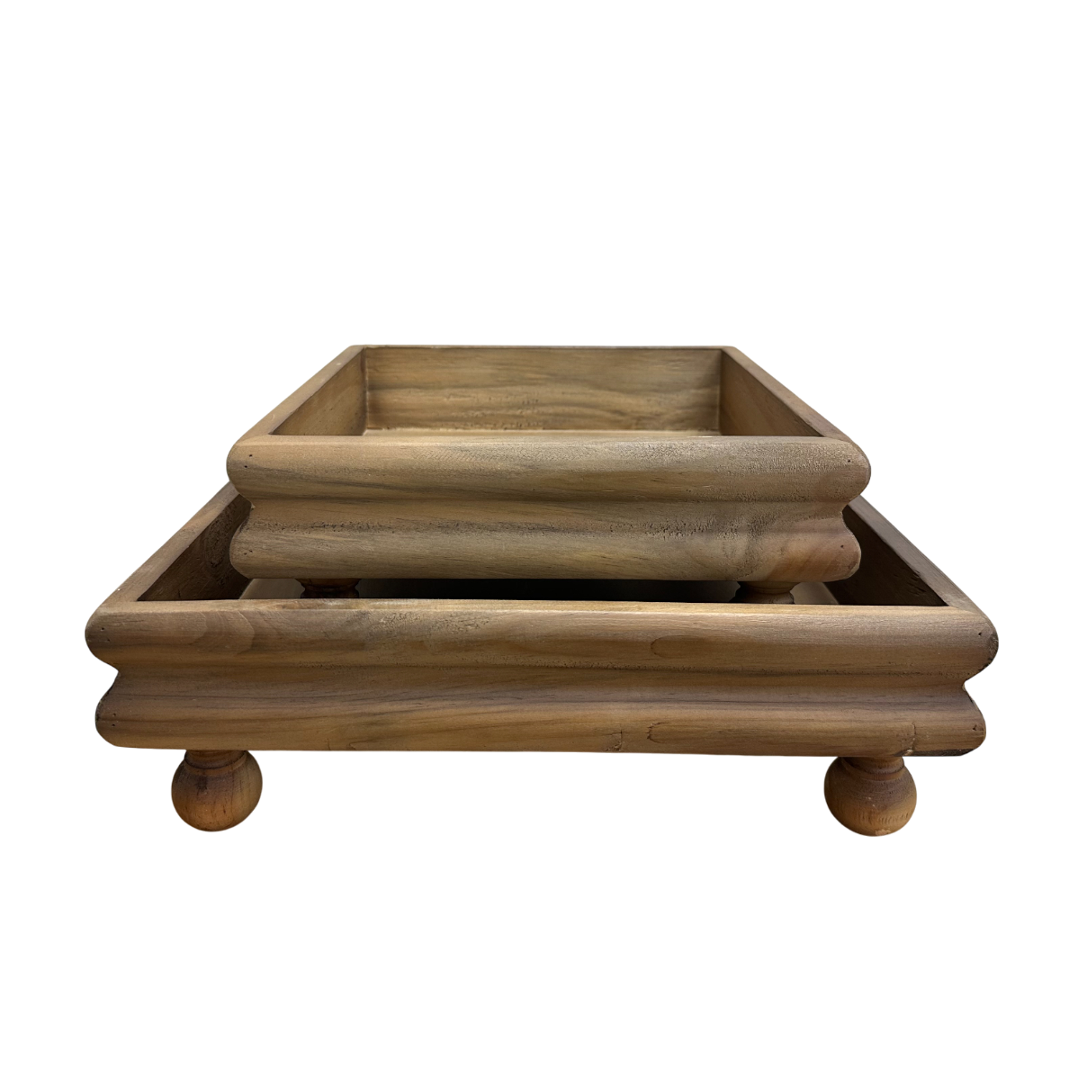 T101 Wooden Tray w/Riser