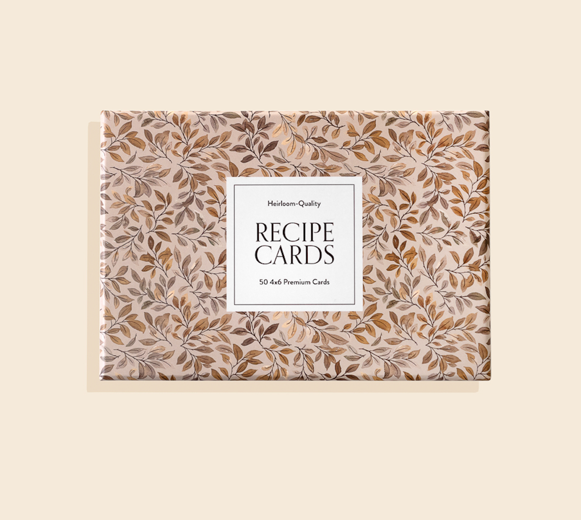 Recipe Cards: 50 - 4x6 floral cards