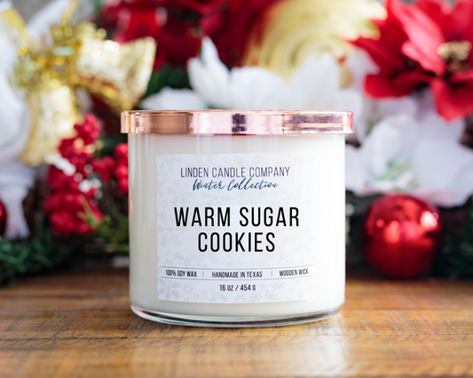 Warm Sugar Cookies 16oz Christmas Holiday Season Soy Candle