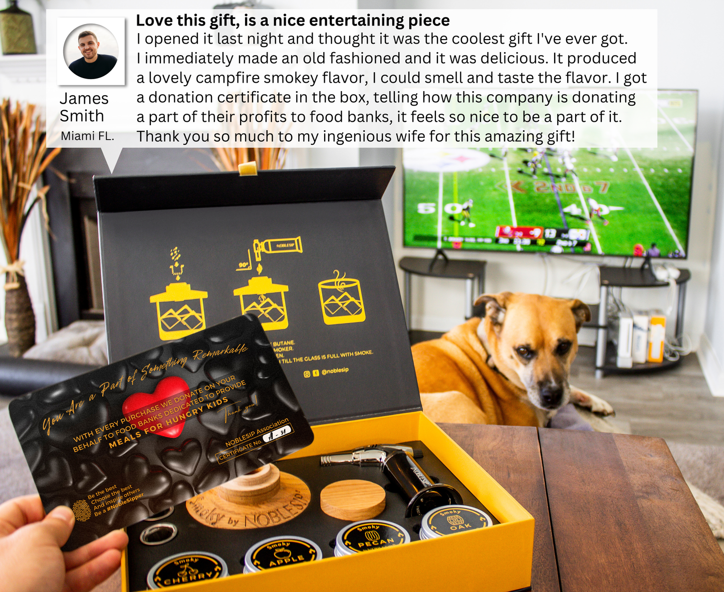 Cocktail Smoker Kit, Premium Home Bar Gift Set, Whiskey Men