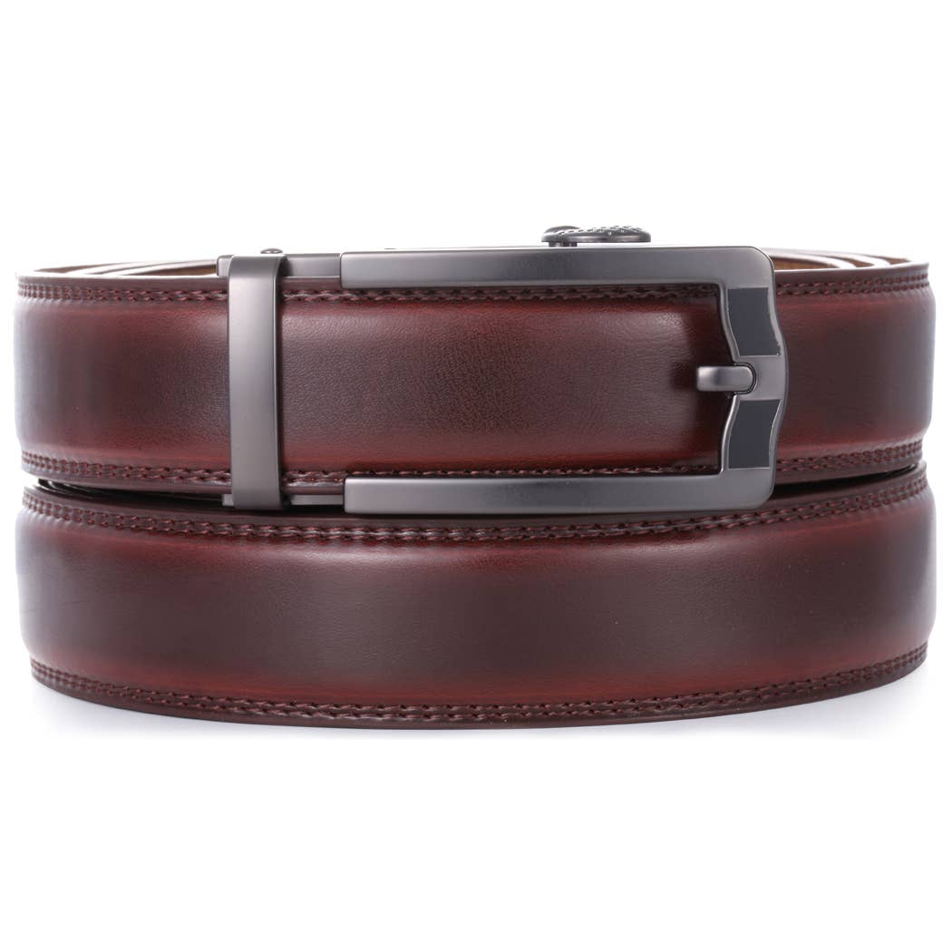 Horseshoe Leather Ratchet Belt