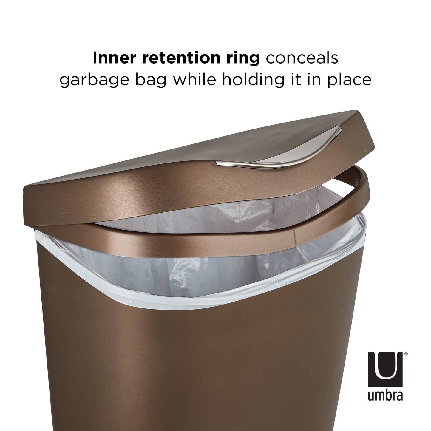 Brim Step On Trash Can: Nickel
