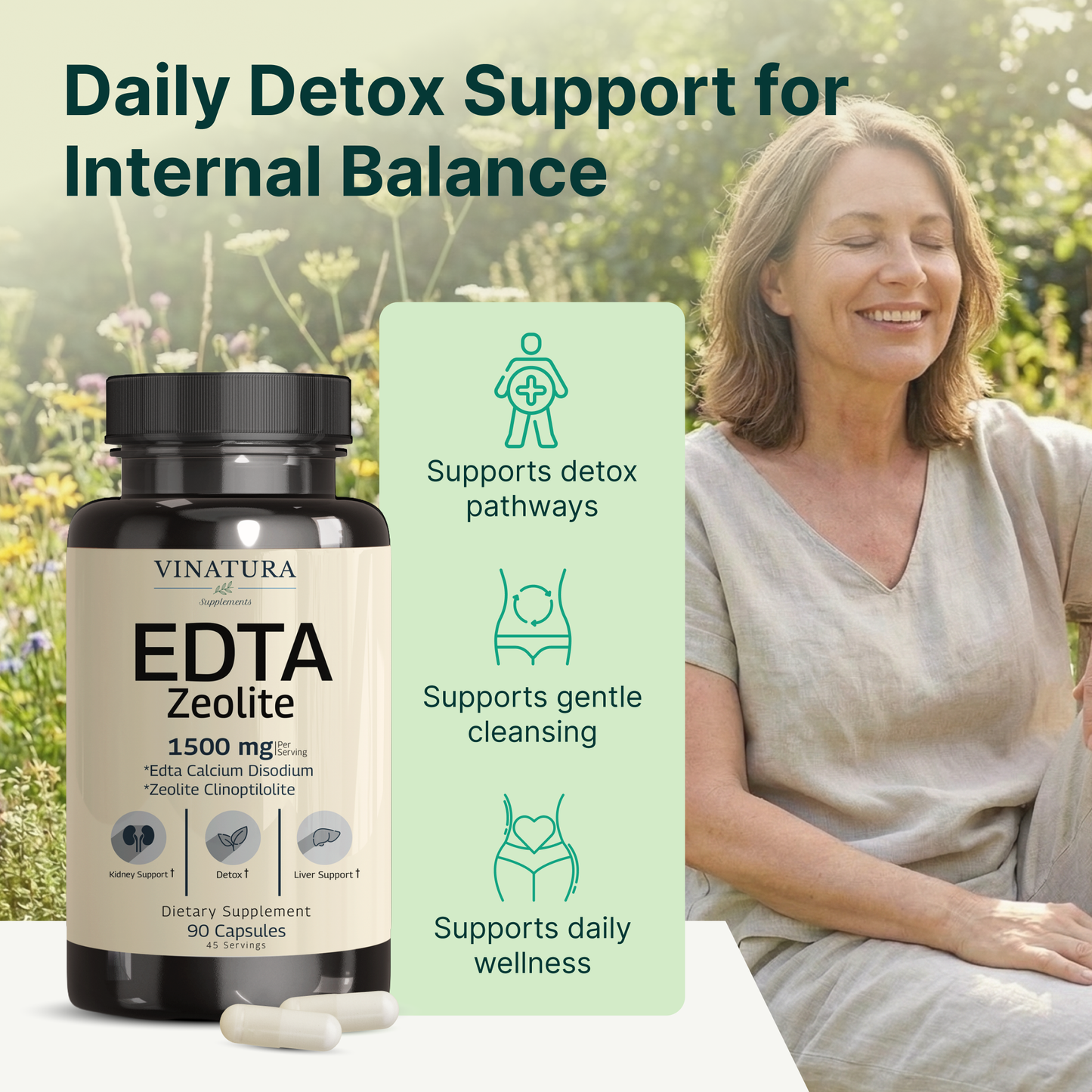 EDTA (Calcium Disodium) Zeolite 1500mg