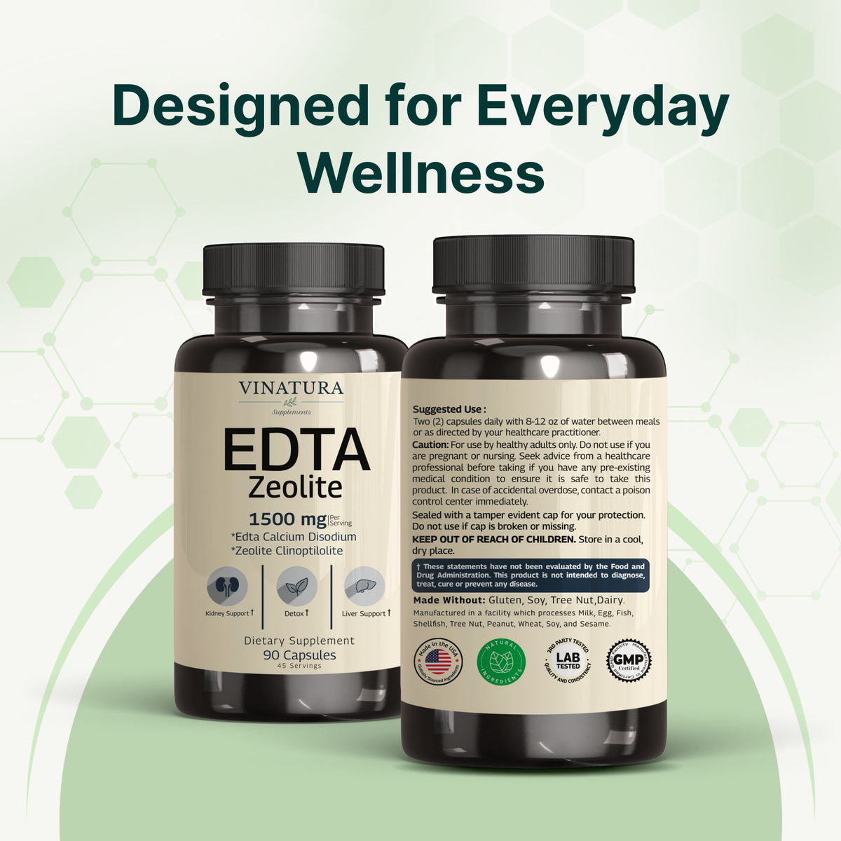 EDTA (Calcium Disodium) Zeolite 1500mg