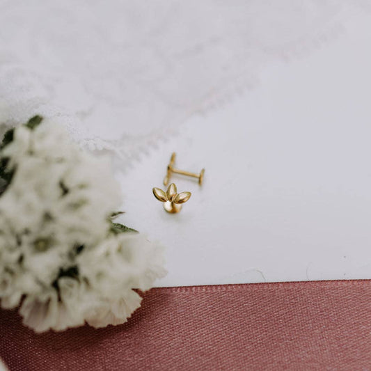 Lotus Flat Back Studs