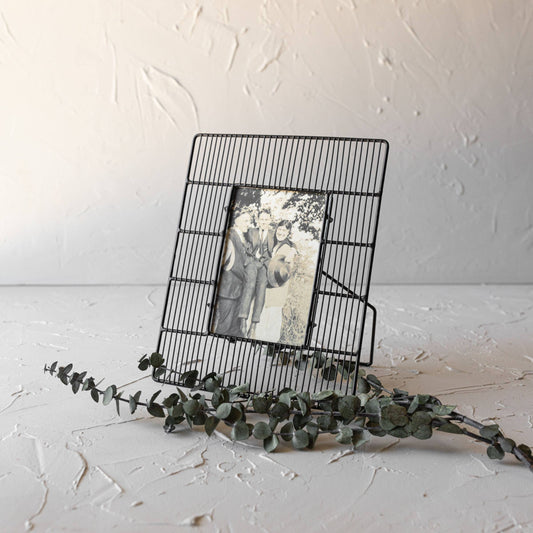 Auden 4x6 Photo Farmhouse Picture Frame Black Wire