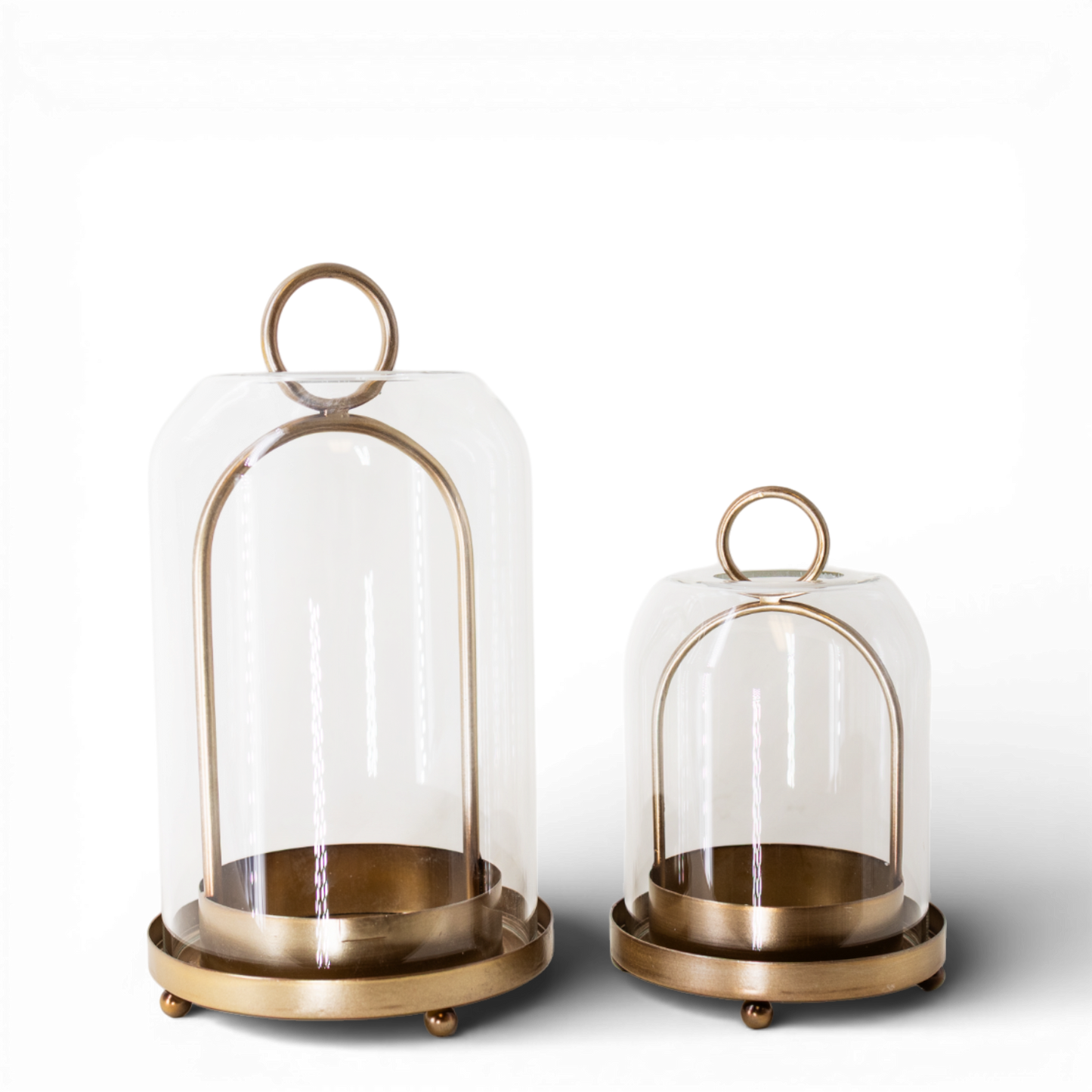 PR112 Cloche w/Metal Stand 5" X 5" X 8", 6.25" X 6.25" X 11" , Set of 2 PK2