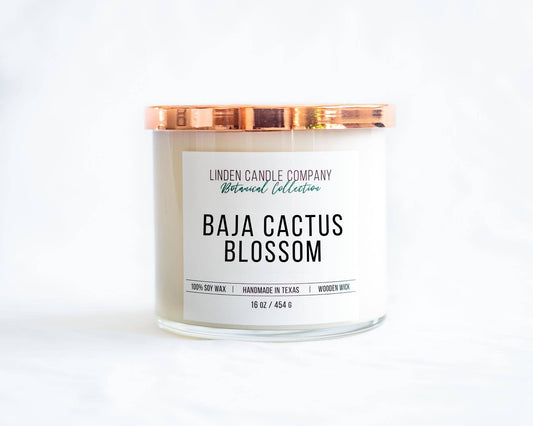 Baja Cactus Blossom Organic Soy Candle 16oz