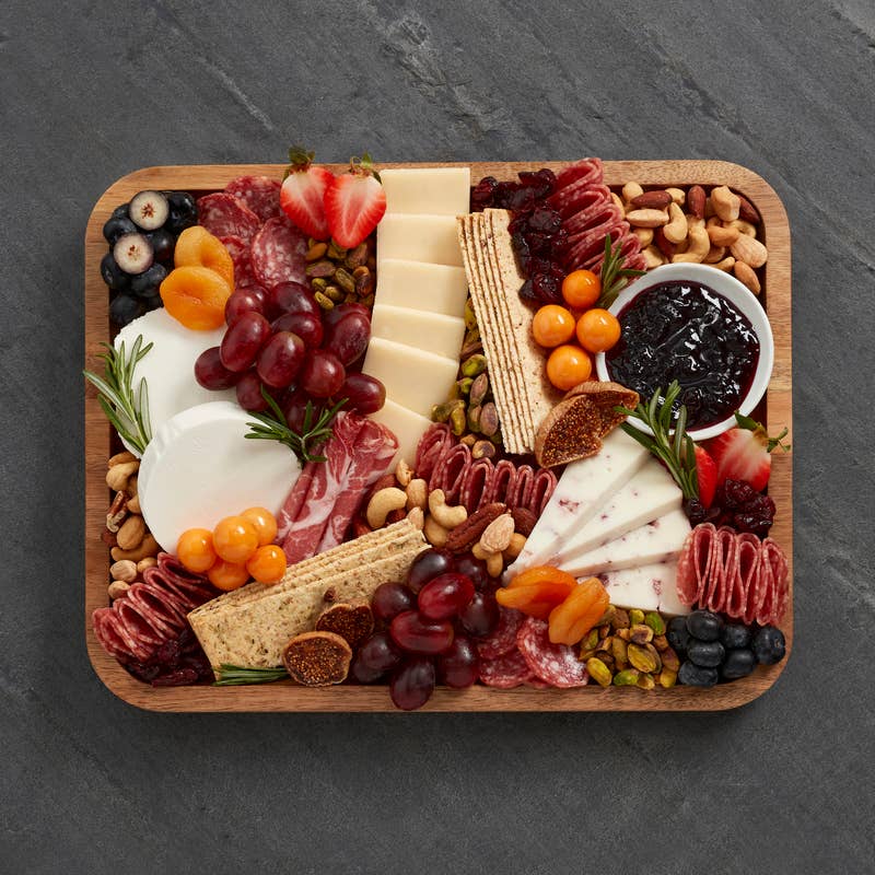 Farberware Acacia Cutting Board with white handles