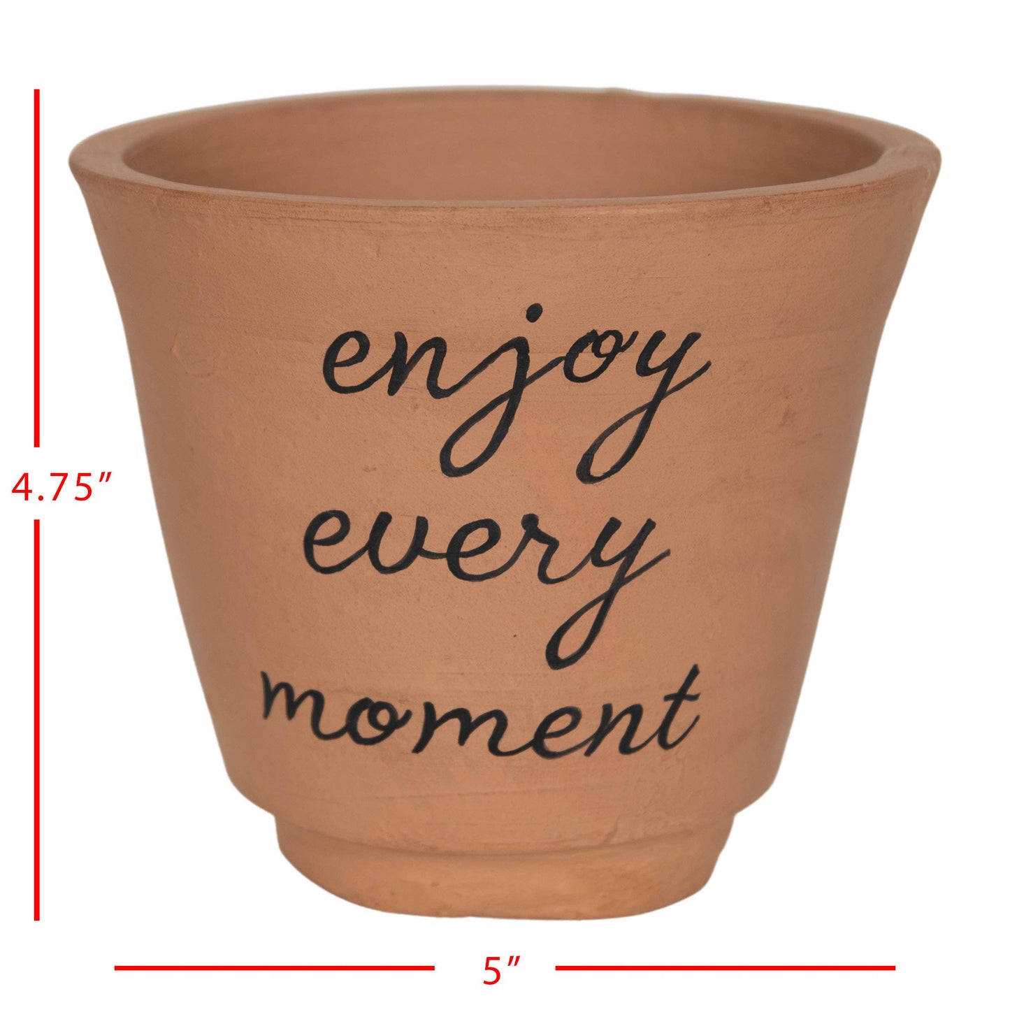 Enjoy Every Moment Terracotta Planter