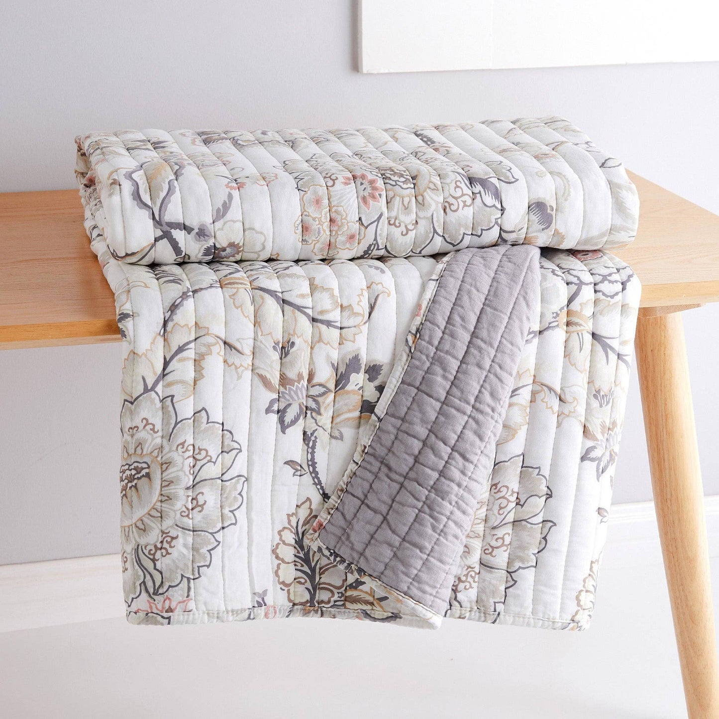 Ophelia Quilted Throw: Spa