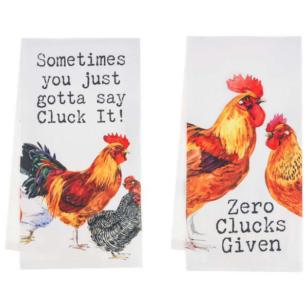 Chicken Humor Tea Towel